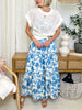 Athena Floral Smocked Strapless Ruffled Maxi Dress (S-3XL)