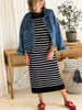 The Emily Knit Striped Sweater Dress S-XL