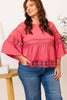 Solid Lace Detailed Top (S-3XL)