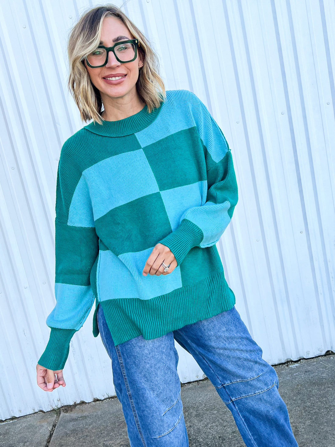 Louis The Large Checkered Long Sleeve Sweater (S-2XL)