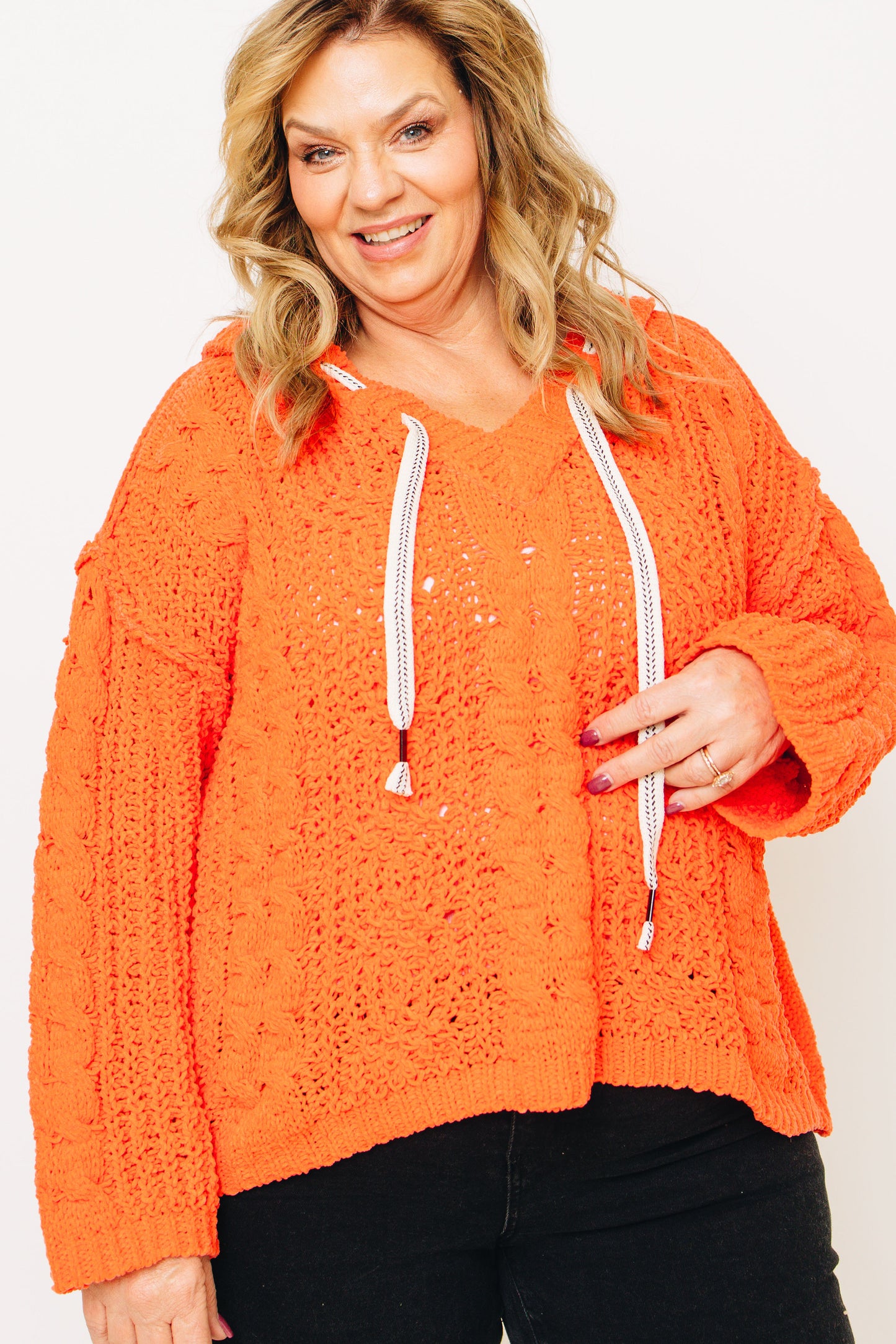 Pol - Forever Vibrant Cable Knit Sweater  (S-L)