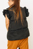 Ivy Exclusive - Ruffle Sleeve Vest In Black (S-3XL)