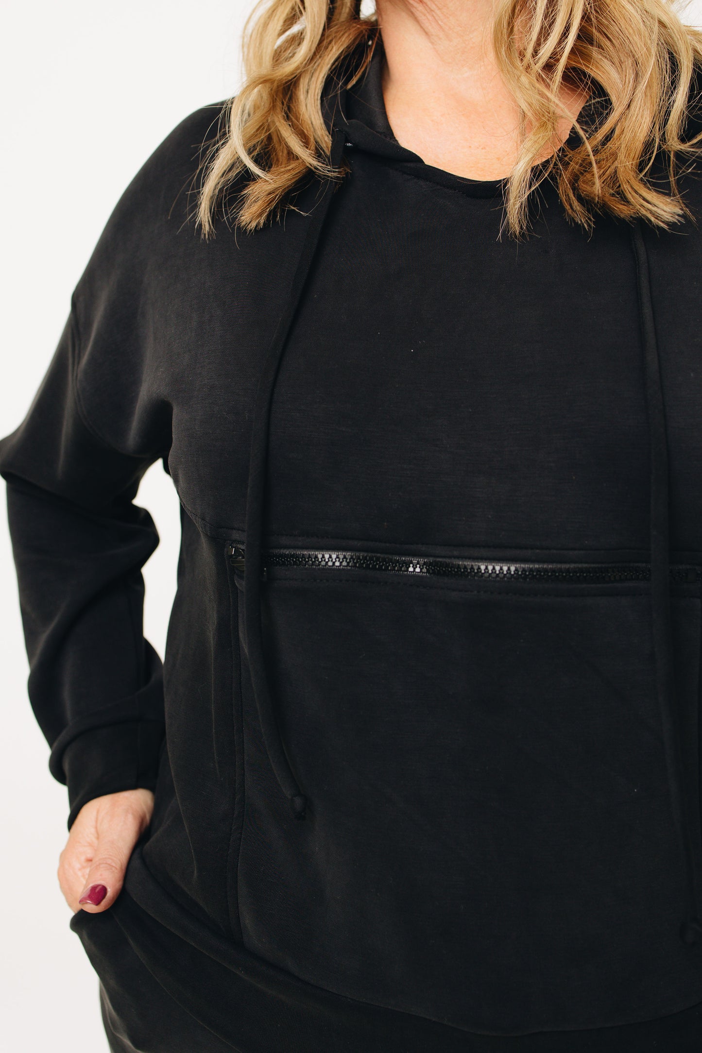 Mama On The Go - Hoodie With Zippered Pocket  (Part Of Set S-3XL)