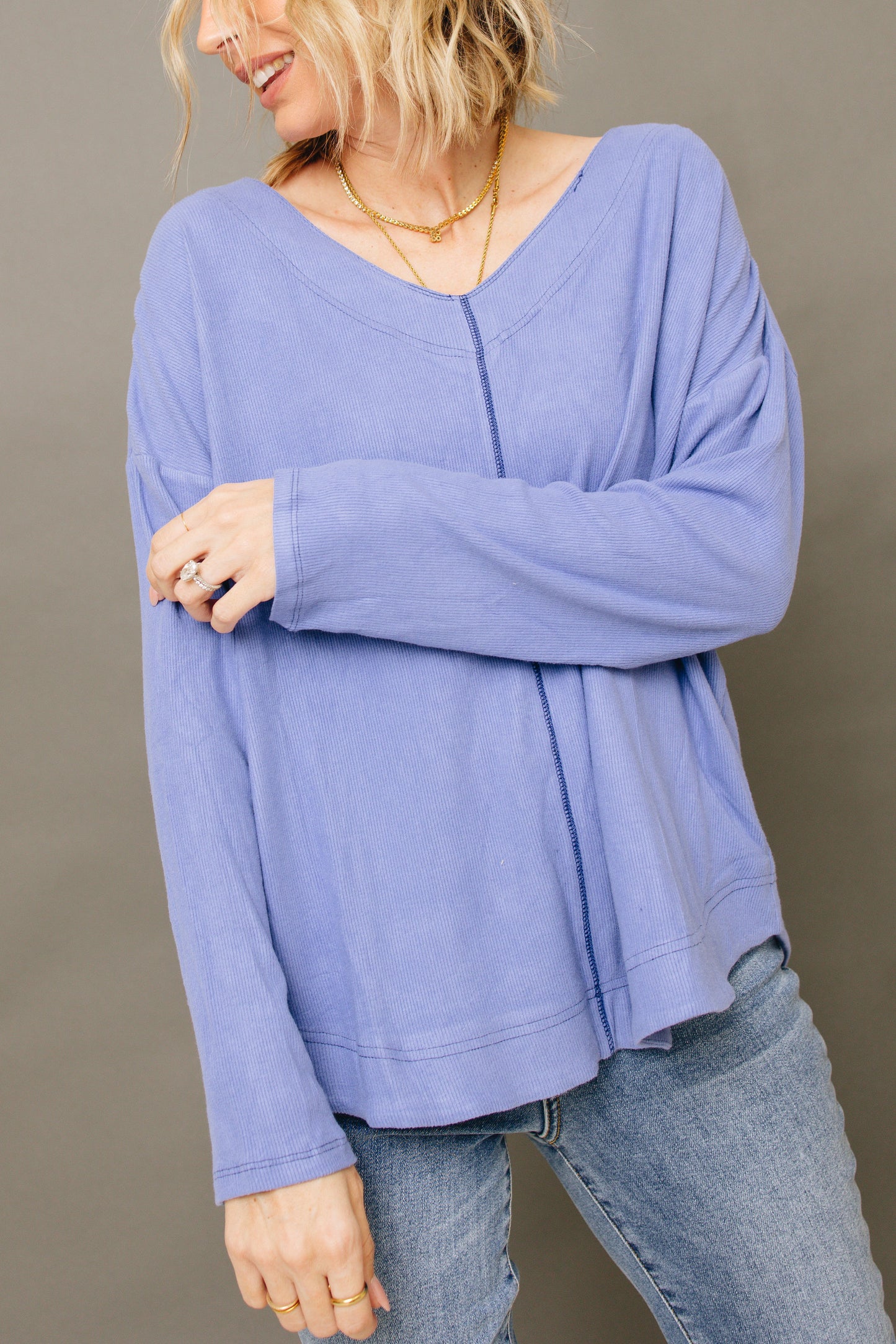 Essential Brushed Rib Layering Top (S-3XL)