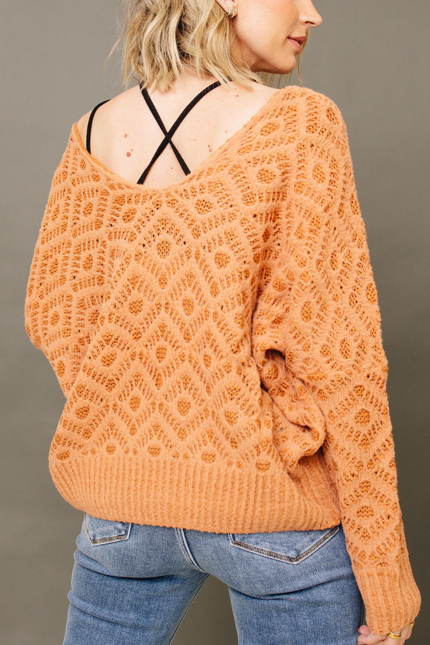 Simply Perfect V-Neck Patterned Sweater (S-L)