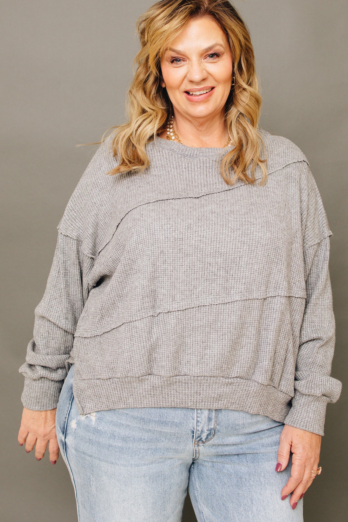 Crafted Tilt Sweater Top (S-L)