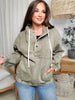 Doorbuster - Acid Wash Fleece Oversized Pocket Hoodie Pullover Top (S-L)