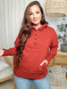 Doorbuster - Half Button Fleece Hooded Pullover Top (S-L)