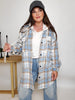 Zoey Plaid Dropped Shoulder Shirt Jacket (S-XL)