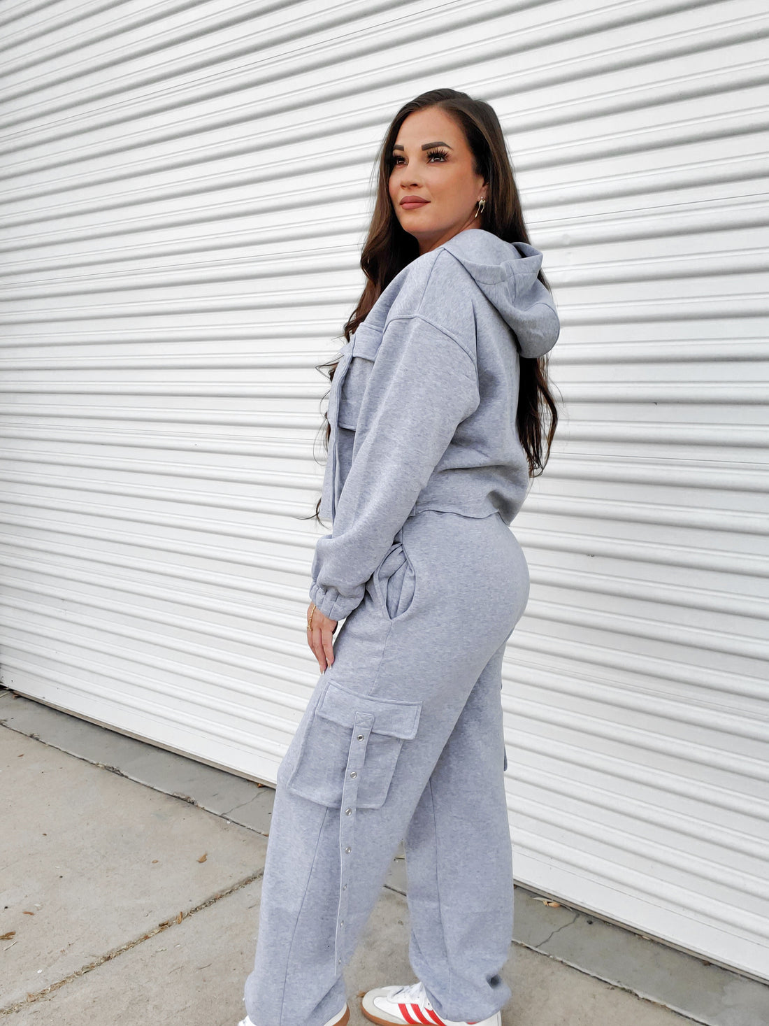 Cory Cargo Fleece Hoodie and Sweatpants Set (S-L)