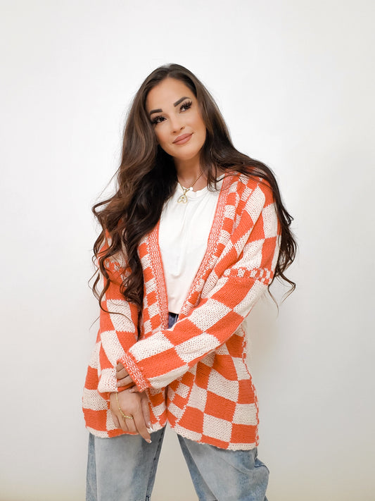 The Betty Quirky Plaid  Cardigan S-XL