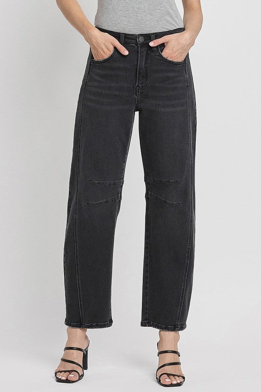 Jessie's Girl High Rise Stretchy Barrel Leg Jeans (0-15)