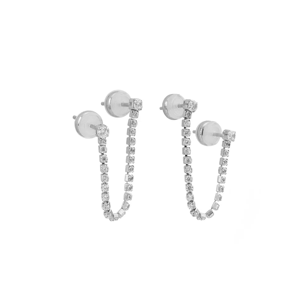 Pre-sale - Waterproof Silver Tennis Double Studs