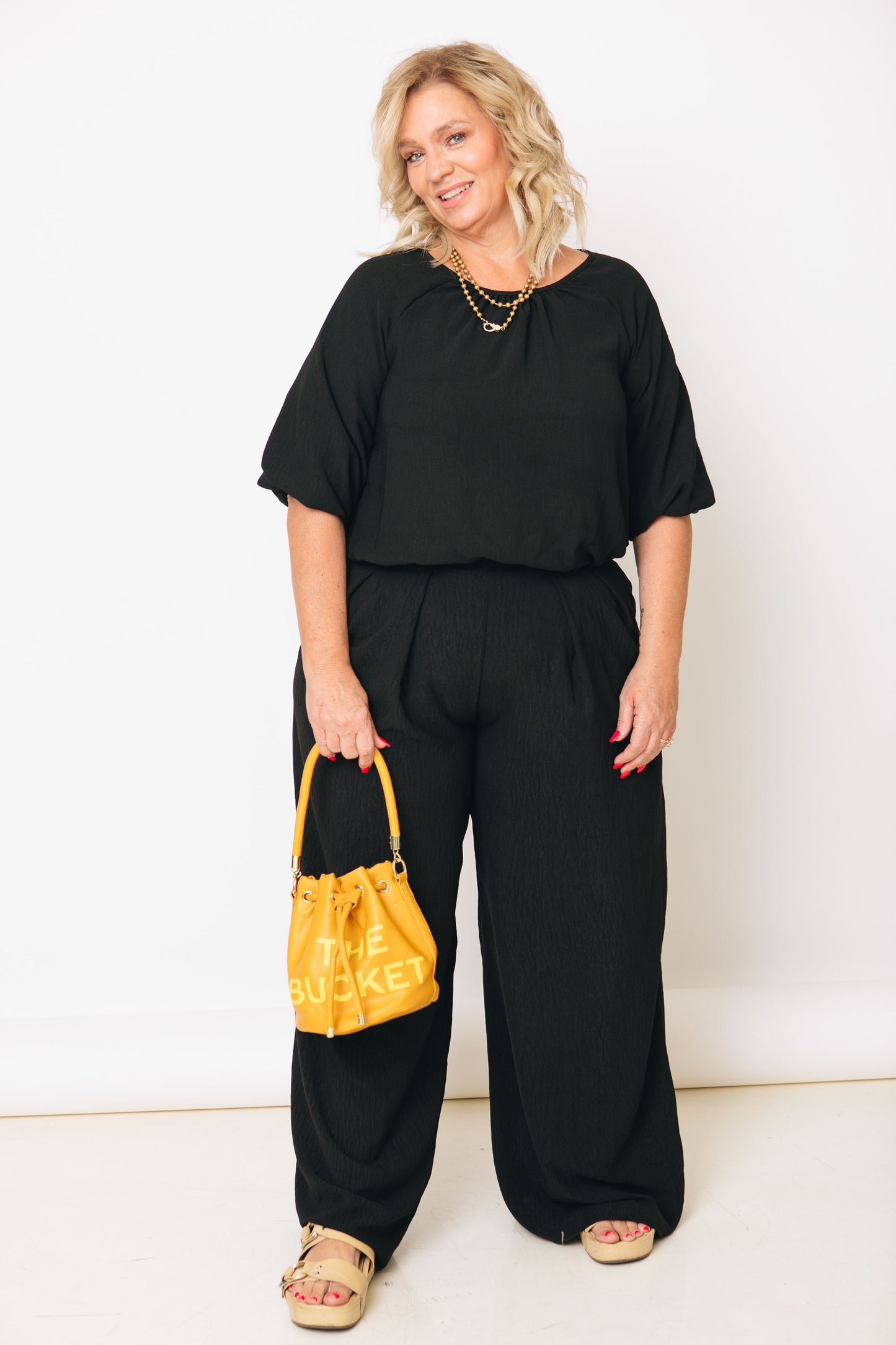 Olivia Perfectly Pleated Wide Leg Pants (Part of Set S-3XL)