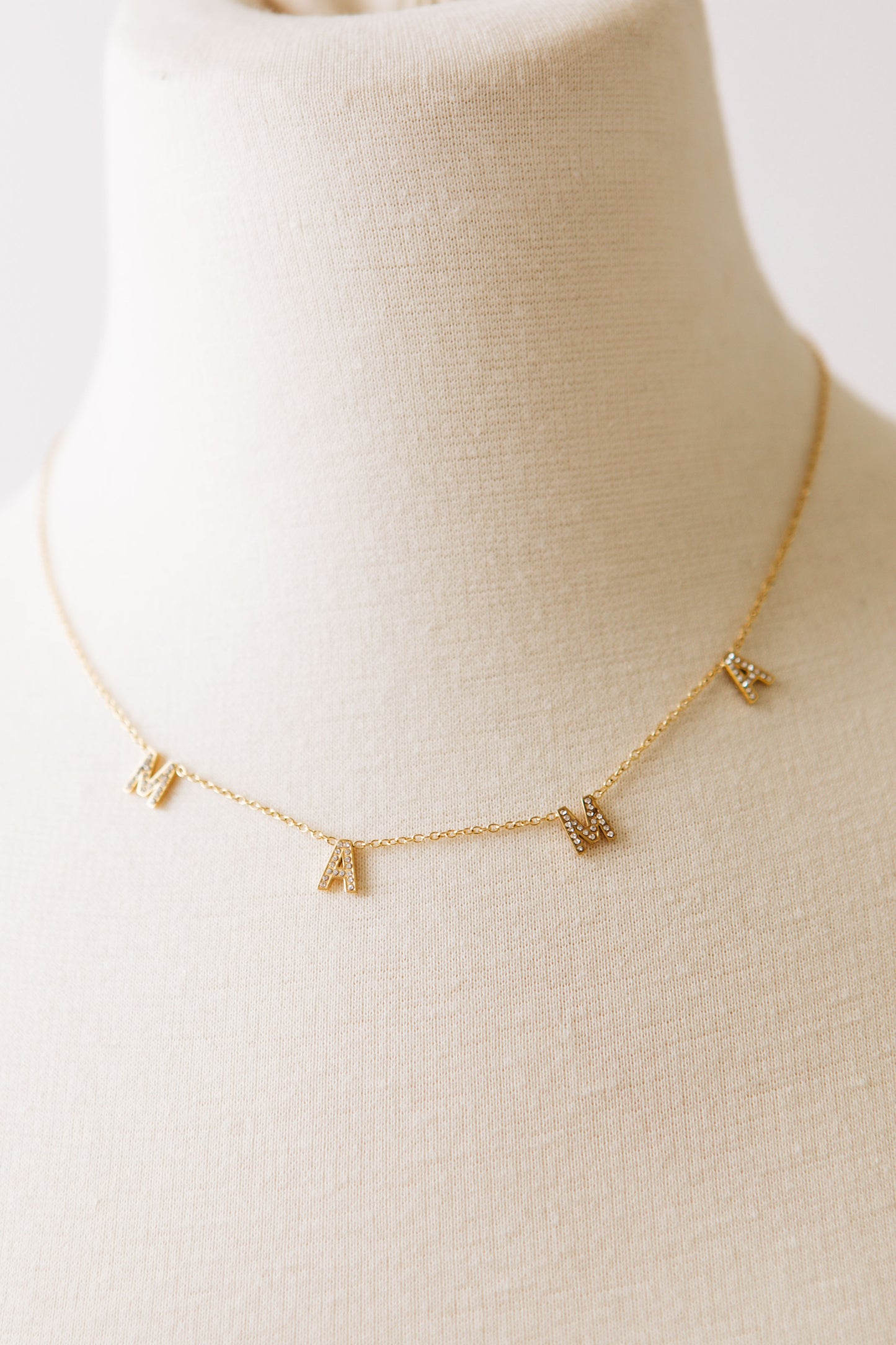 Oak & Ivy - Mama with CZ Stones Necklace