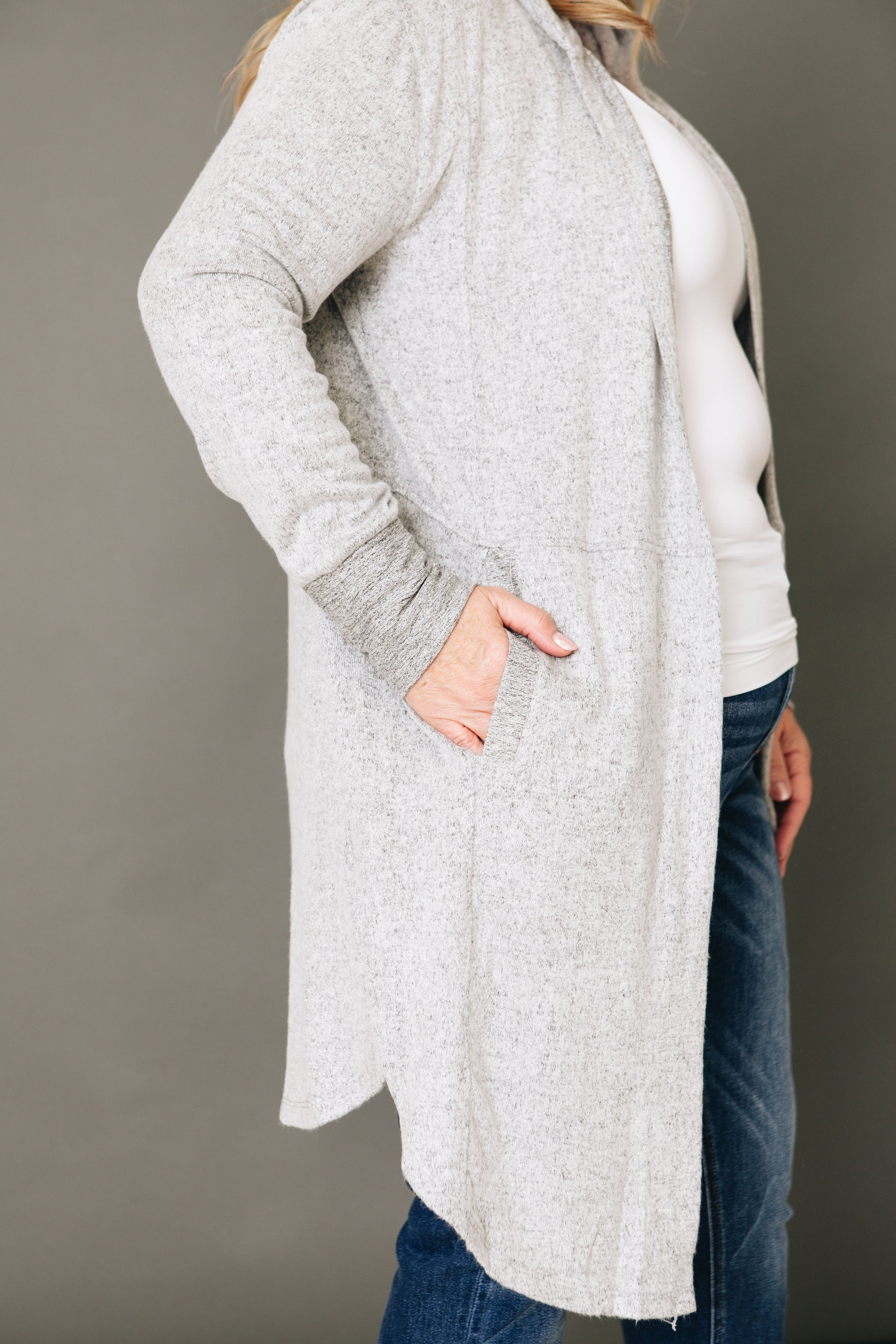 Mono B Curvy Longline Hooded Cardigan with Pockets – TheMogan