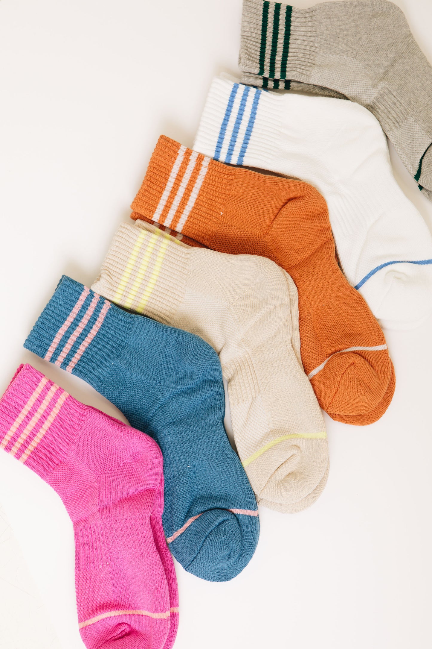 RESTOCKED 8/30 - Striped Ankle Detail Casual Socks