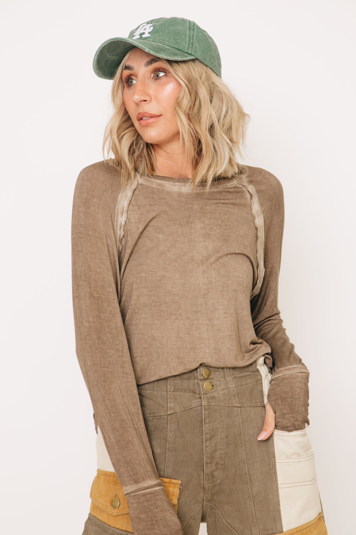 Doorbuster - Mineral Washed Long Sleeve Top (S-L)