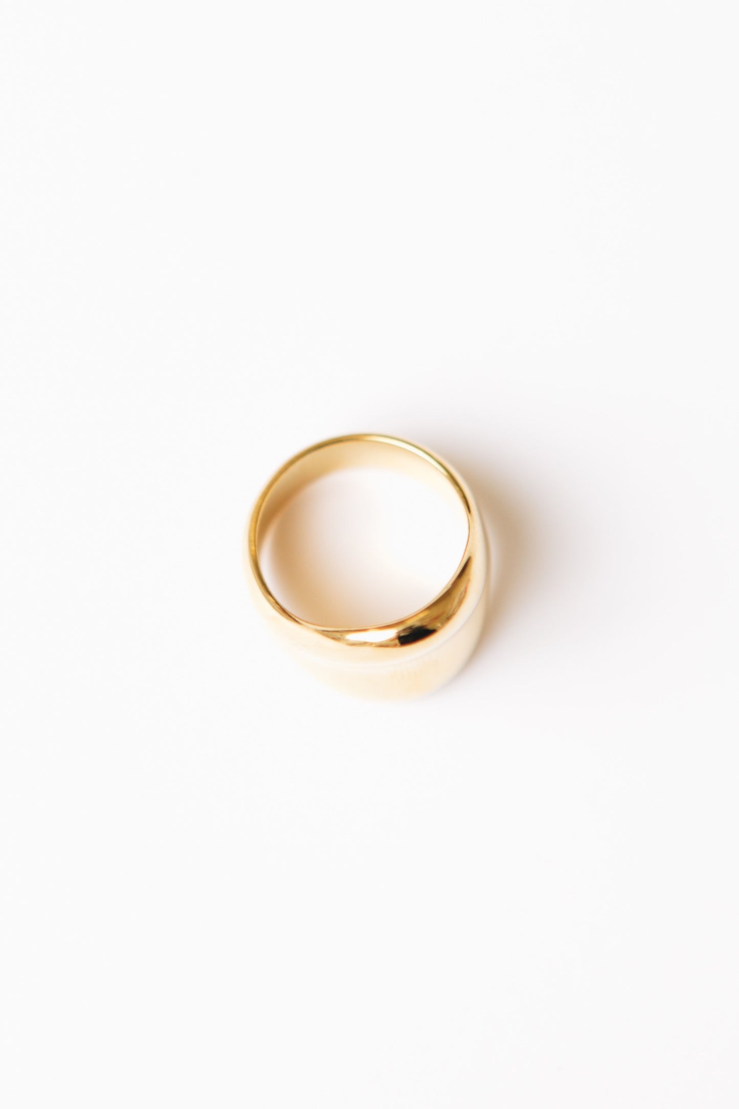 Jeremiah - Hammered Concave Gold Waterproof Ring