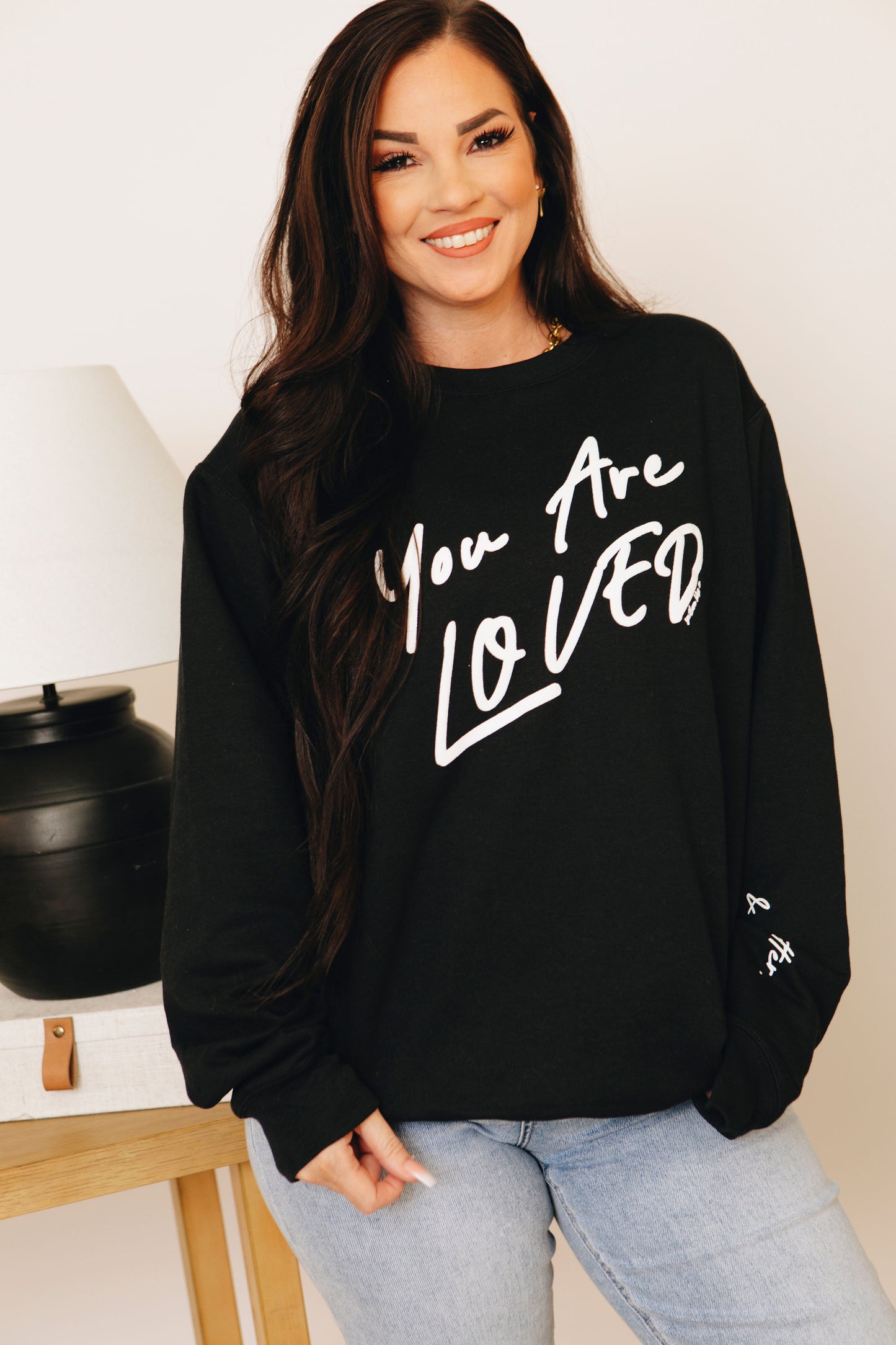 RESTOCKED 2/26 - You Are Loved Puff Paint Sweatshirt (S-3XL)