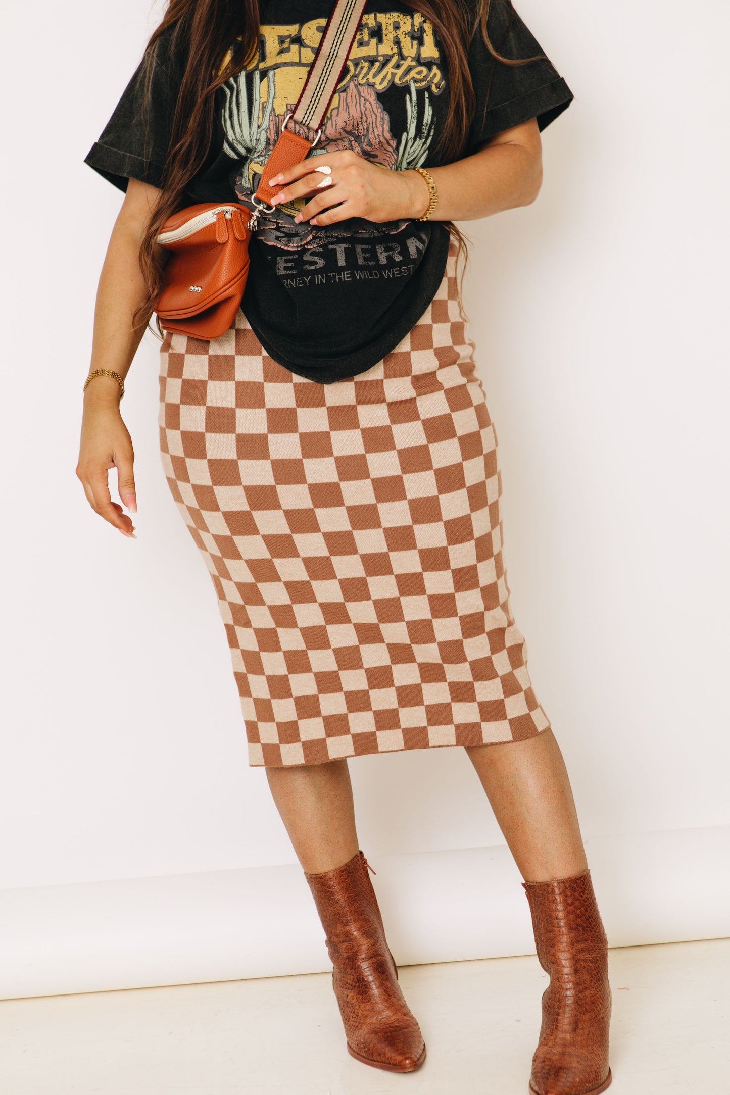Checkmate Midi Skirt (S-2XL)