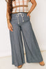 Maritime Washed Pinstriped Wide Leg Pants (S-2XL)