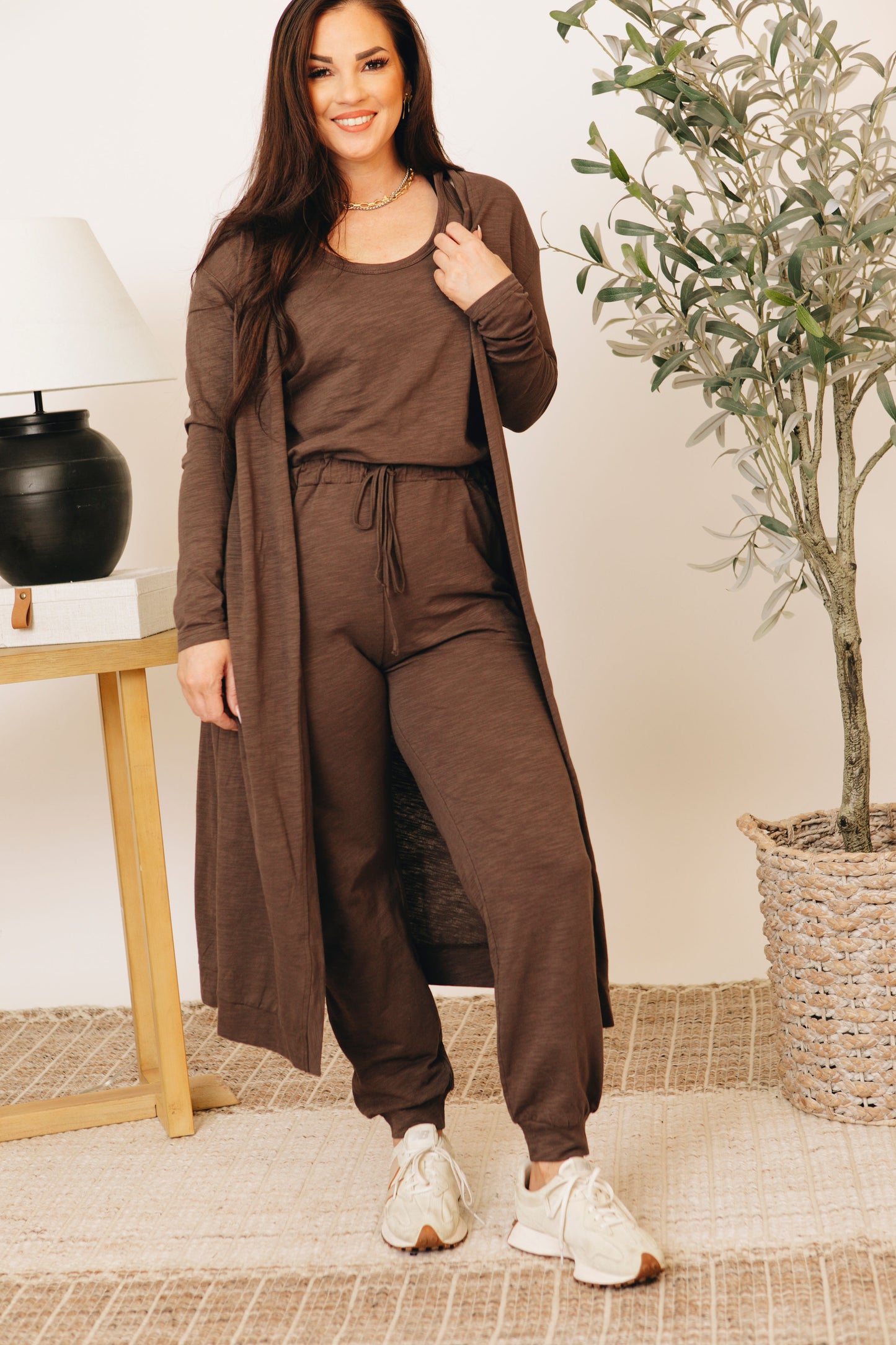 Going Out Jumpsuit and Cardigan Knit Set (S-L)