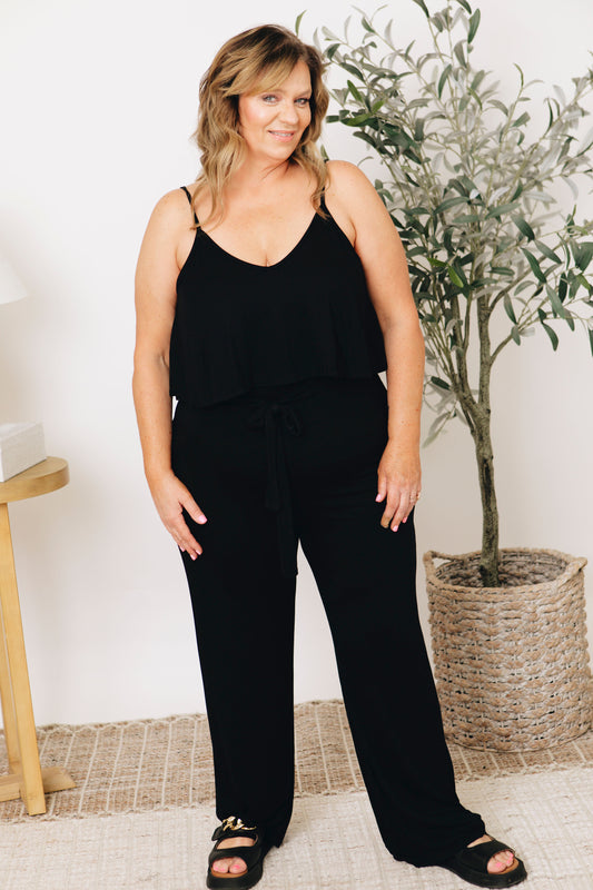 Polished Solid Cami Jumpsuit (S-3XL)