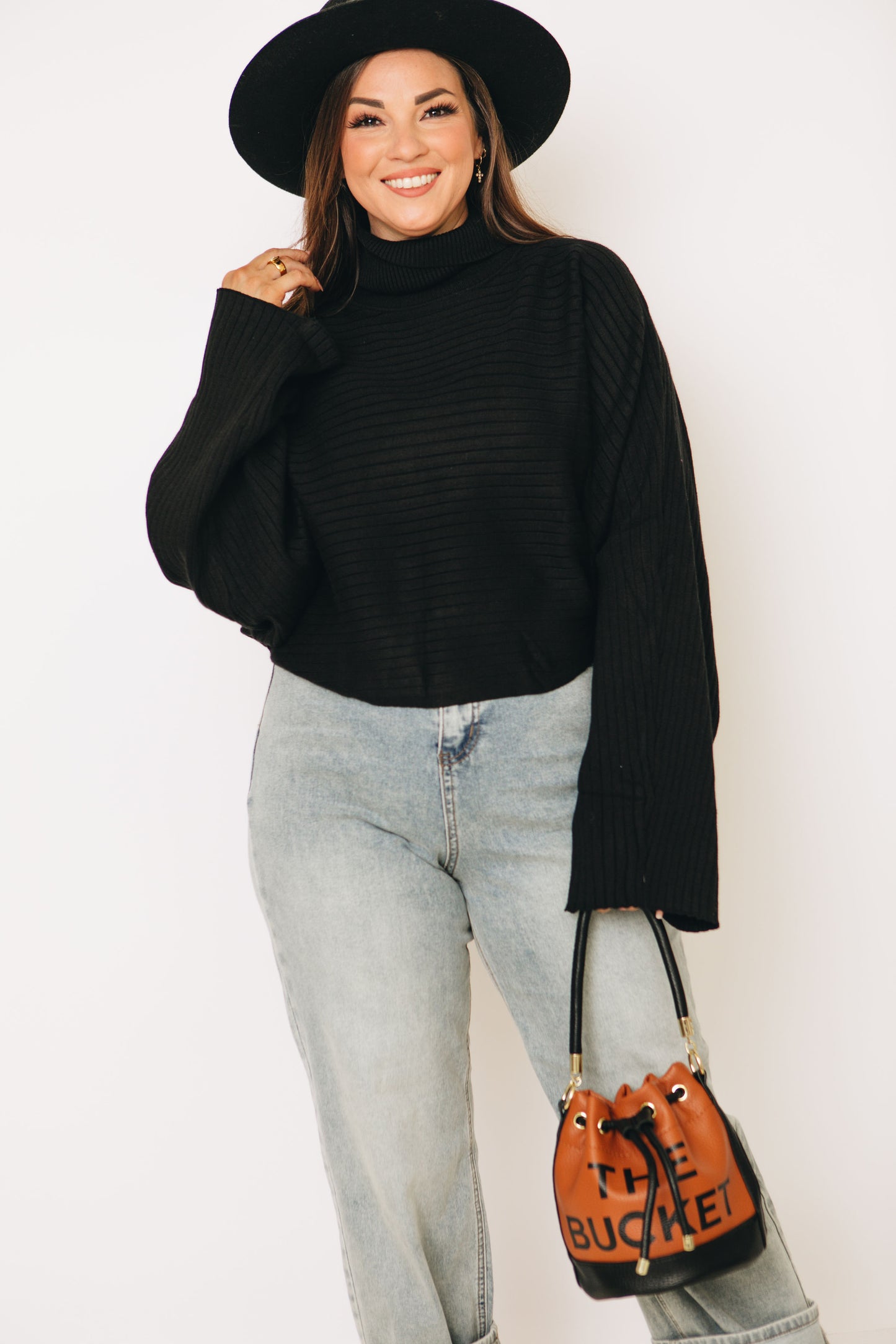 The Duchess Mock Neck Wide Sleeves Sweater (S-2XL)