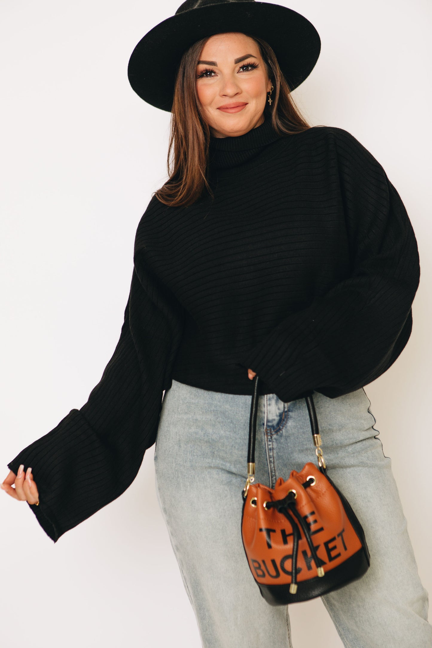 The Duchess Mock Neck Wide Sleeves Sweater (S-2XL)