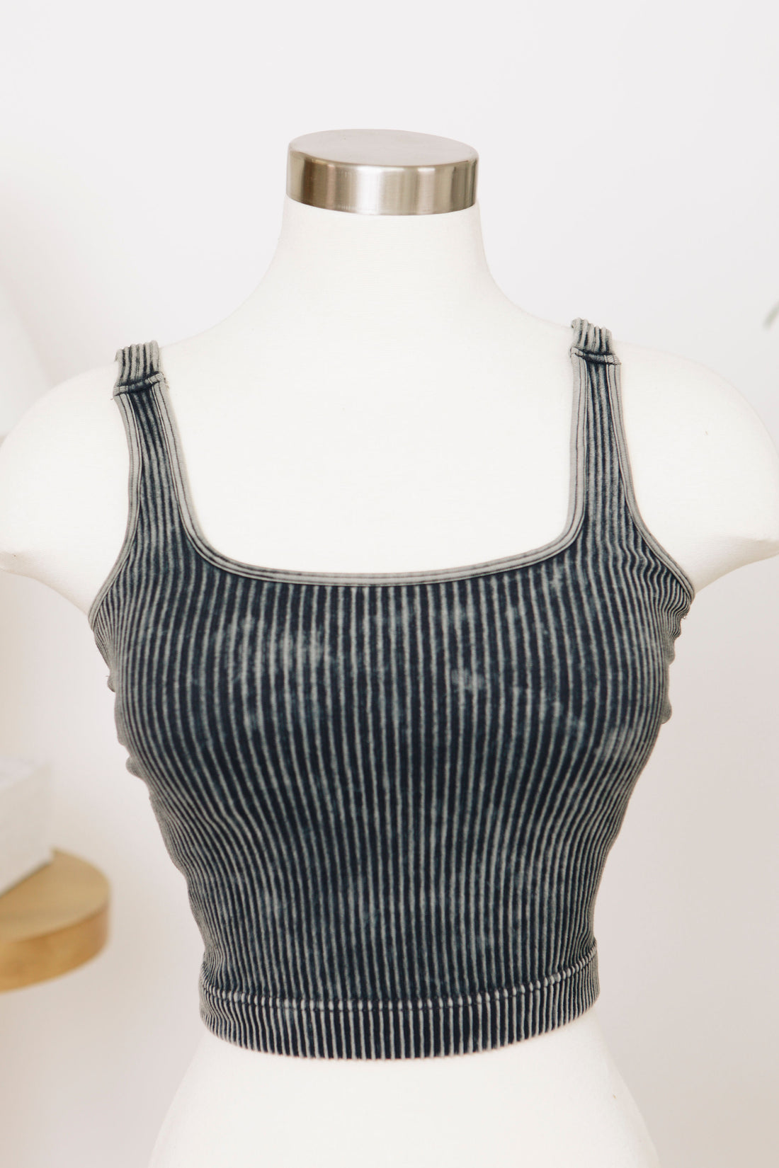 RESTOCKED - Doorbuster - Washed Ribbed Padded Tank Top (S-XL)