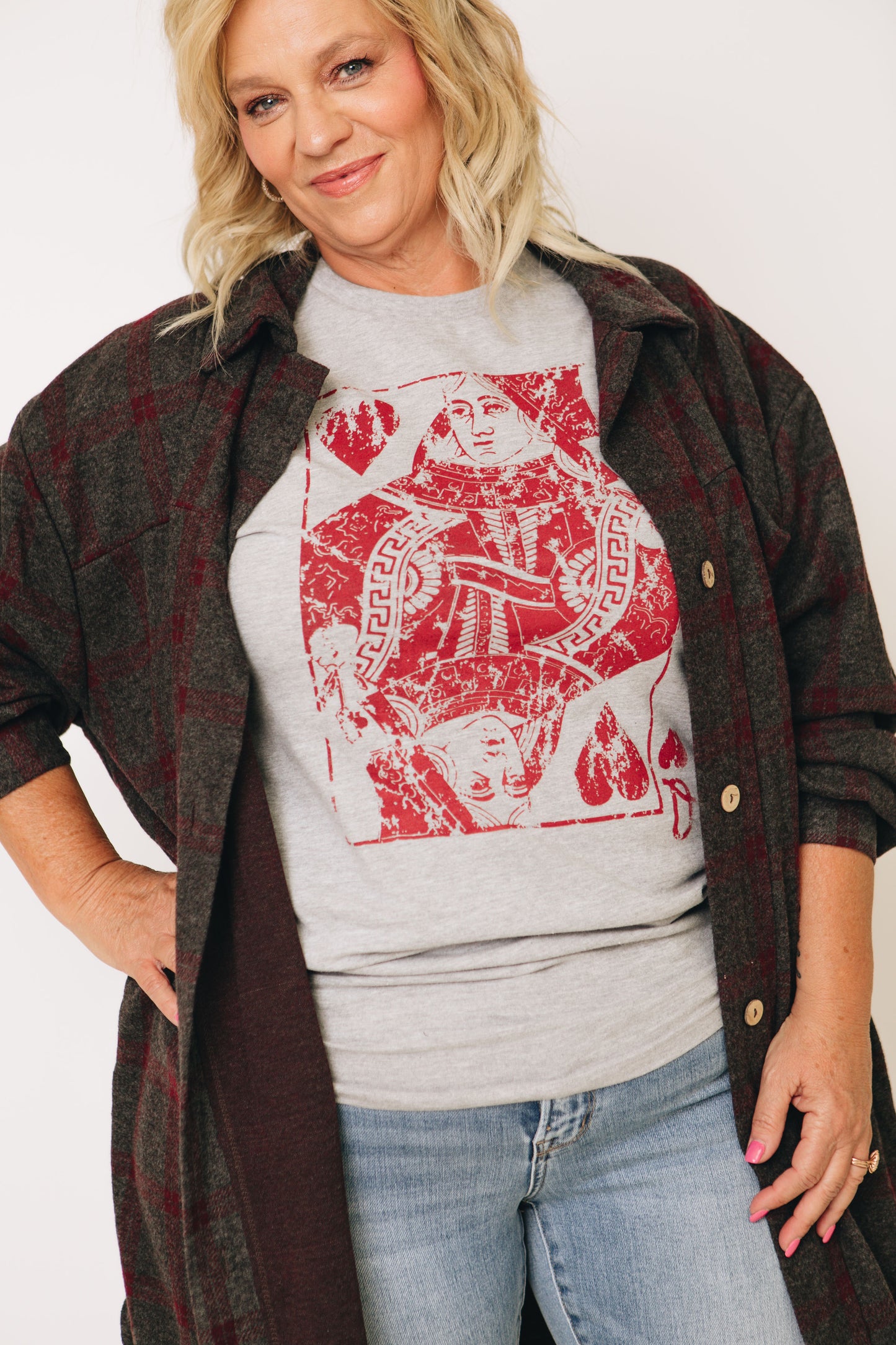 Red Queen of Hearts Graphic Top (S-3XL)