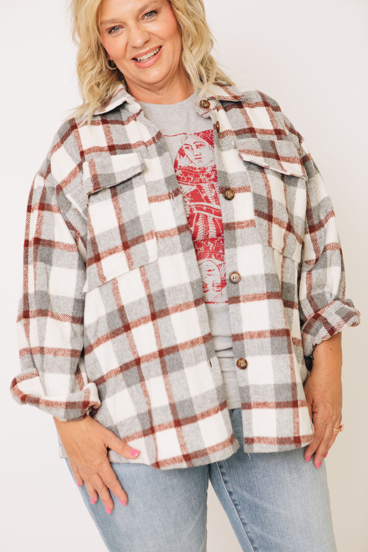 Charlotte Oversized Button Down Shacket (S-L)