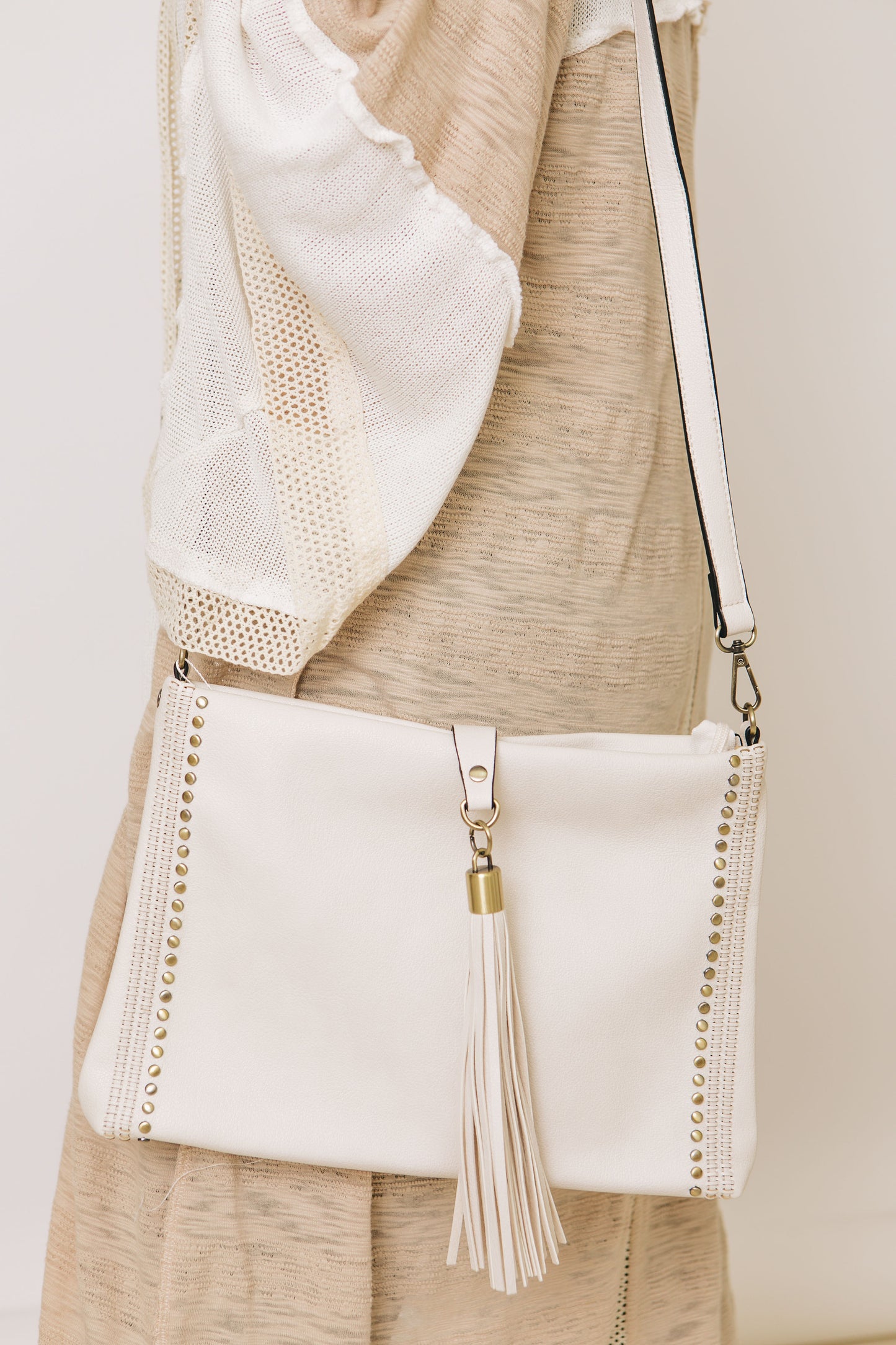 Marie Crossbody with Grommet Detail