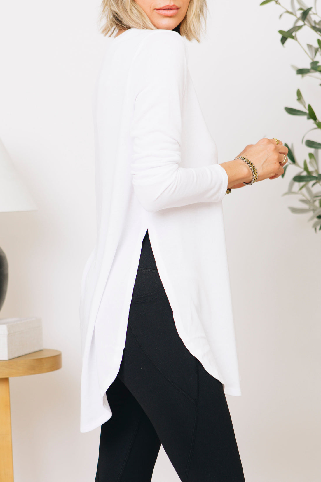 Long Sleeve Flow Top with Side Slits (S-3XL)