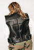 Biker Babe Leather Vest Jacket  (S-L)