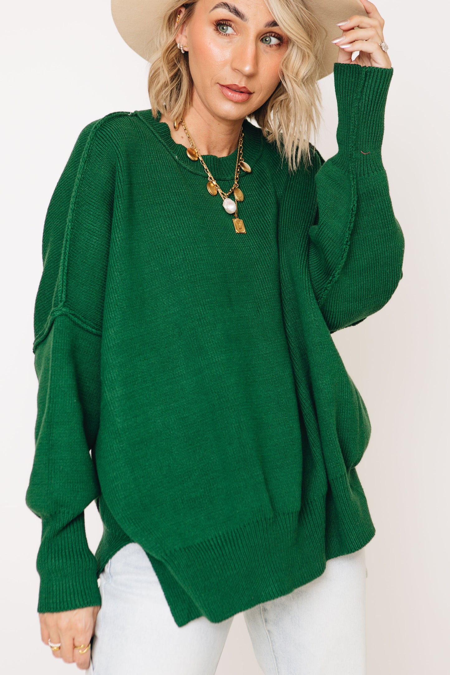 RESTOCK EXPECTED 10/2 - FP DUPE Drop Shoulder Sleeve Sweater (S-2XL)