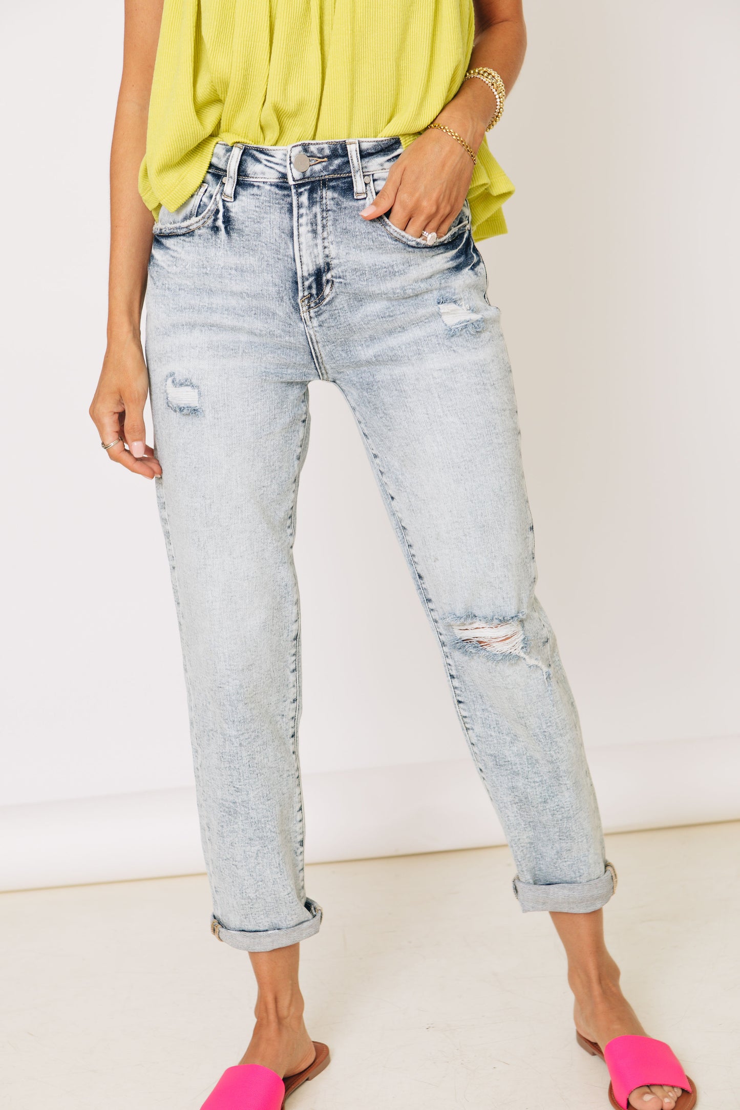 Risen - Holy Grail of Boyfriend Jeans with Roll Up Hem (0-3XL)