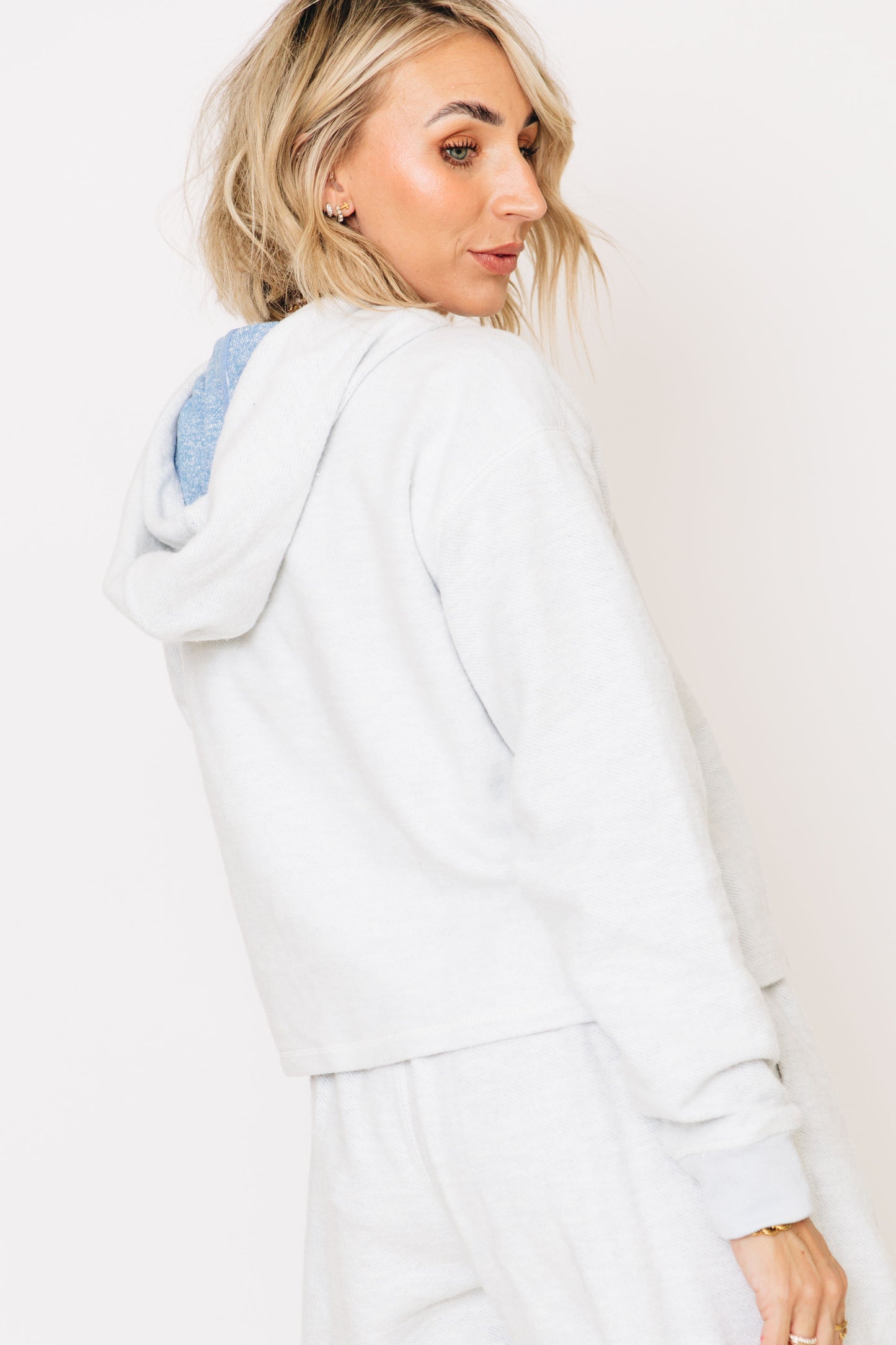 Skyline Brushed Terry Hoodie Top (Part of Set S-L)