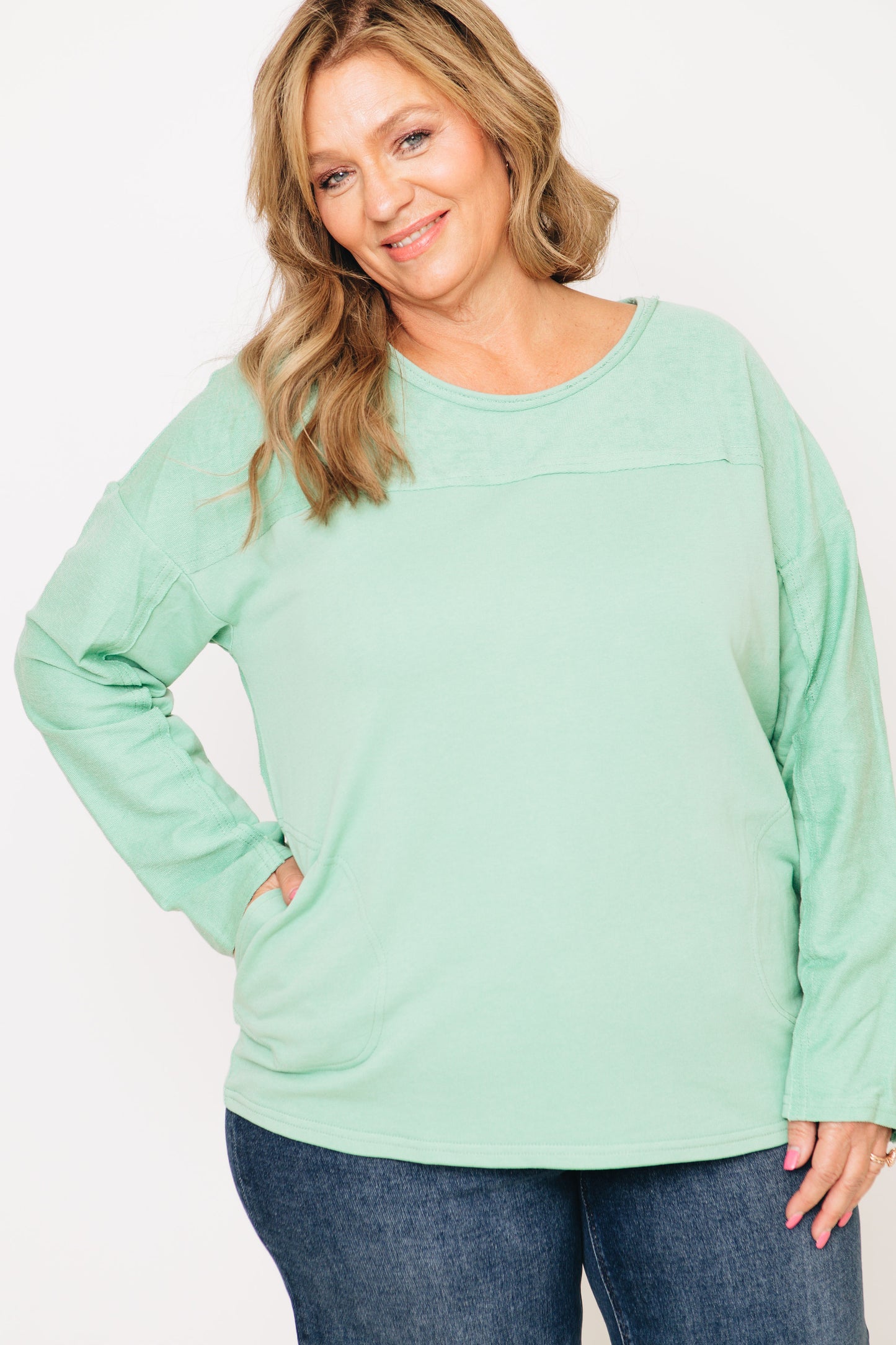 French Terry Oversized Layering Top (S-3XL)