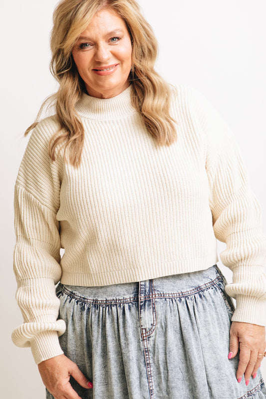 Vanilla Luxe Ribbed Knit Sweater Top (S-L)