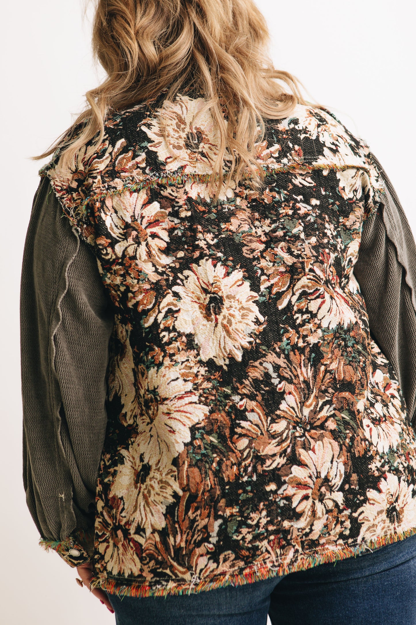 Artistry In Florals - Woven Floral Mix Jacket (S-L)