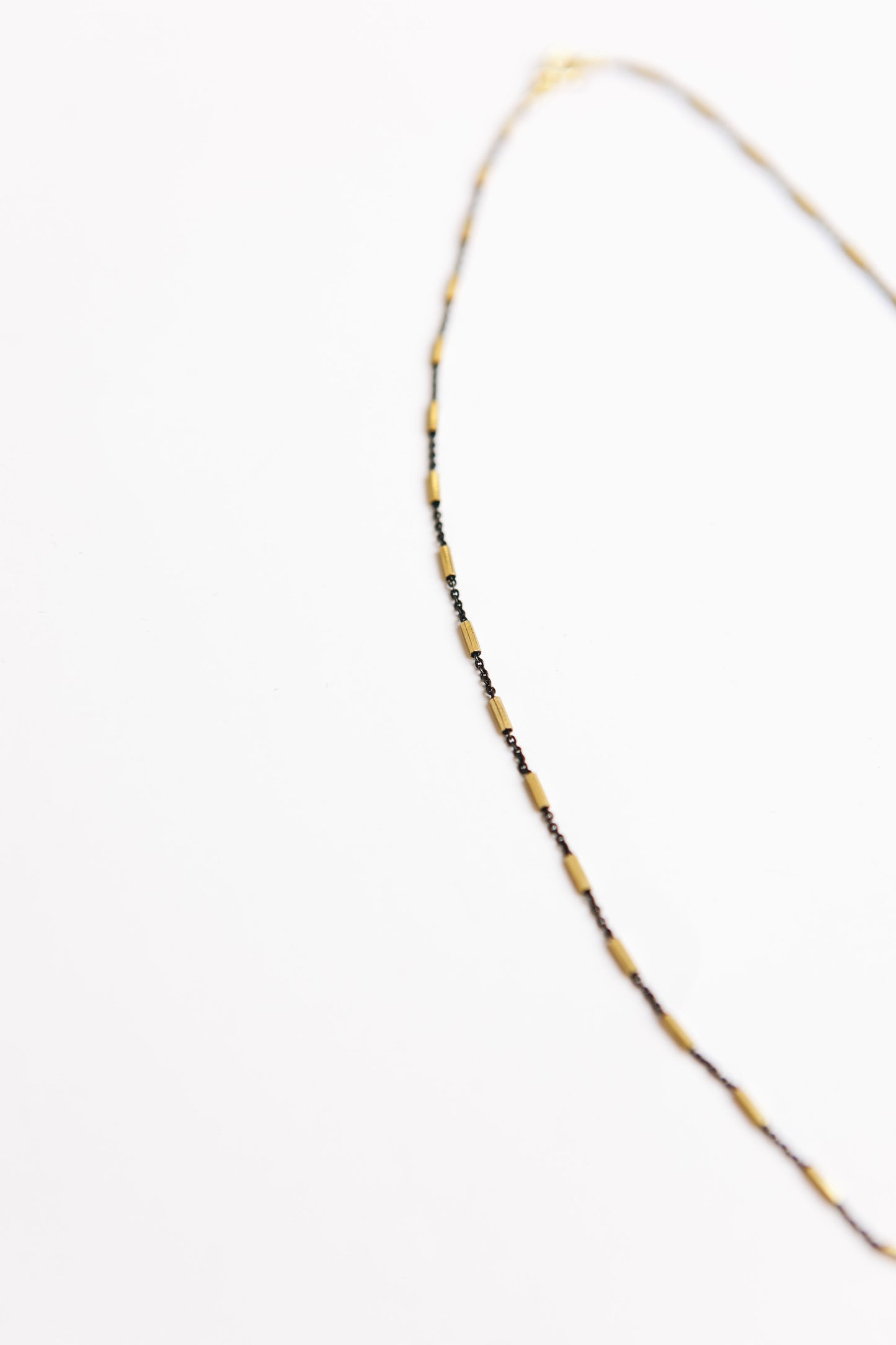 Cairo - Black & Gold Sterling Silver Chain Necklace