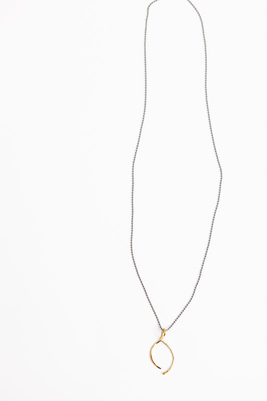Wish - Sterling Silver Necklace with Wishbone Accent