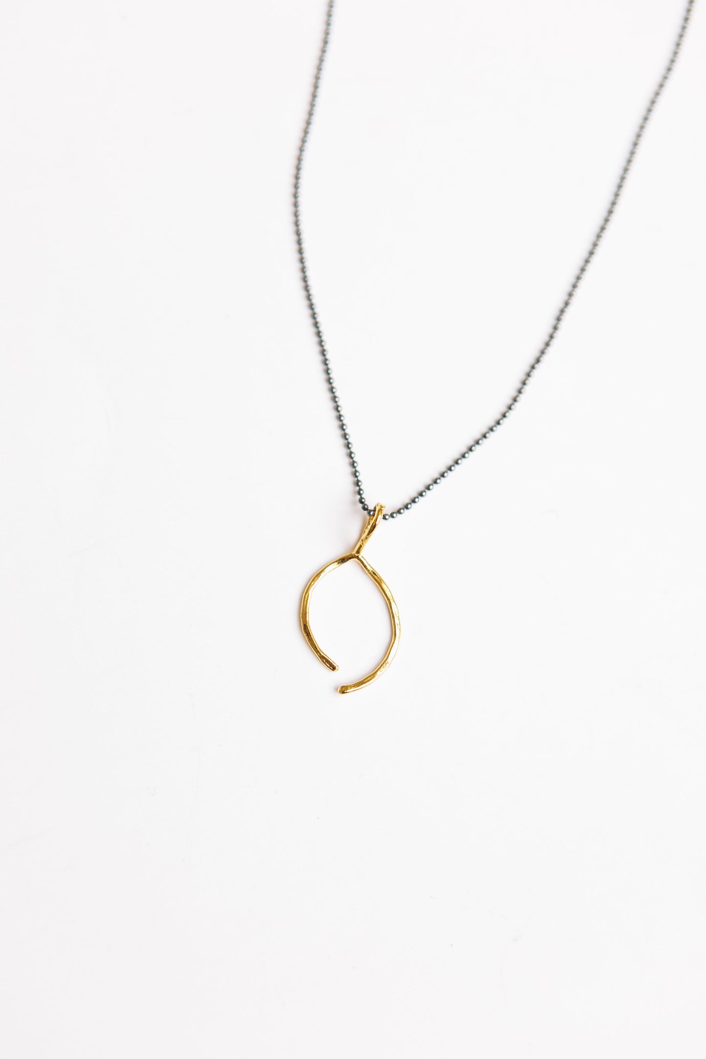 Wish - Sterling Silver Necklace with Wishbone Accent