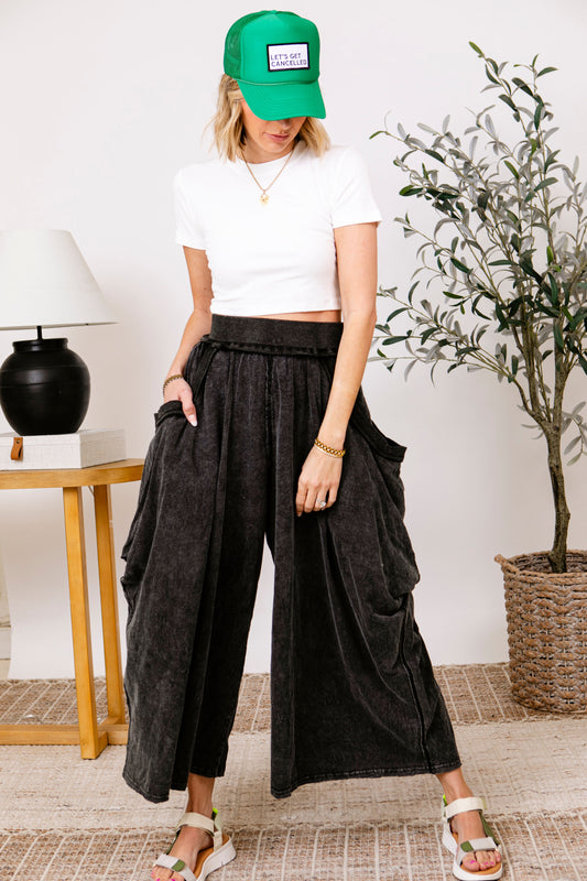 Mineral Washed Jetty Harem Pants (S-L)