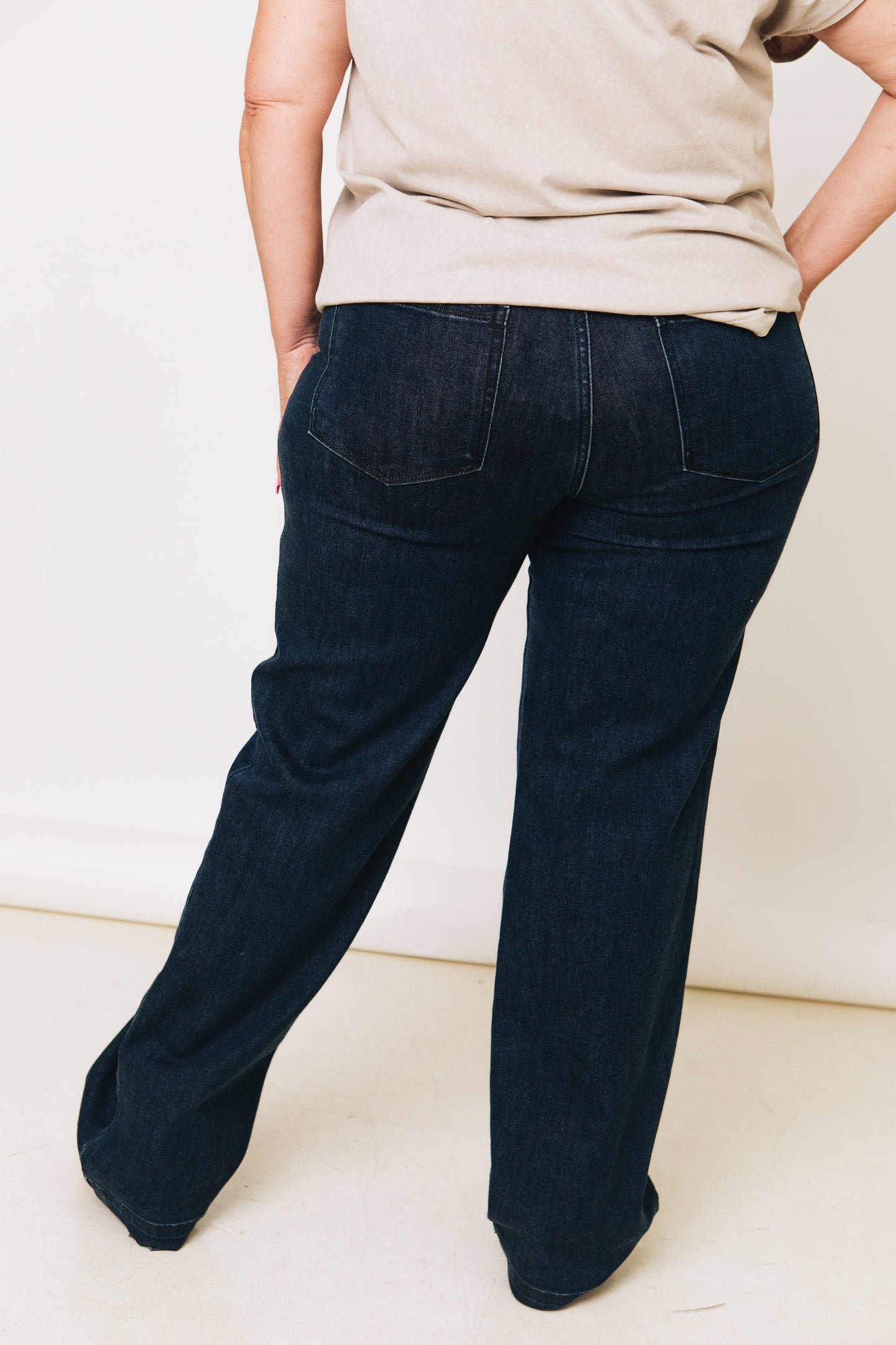 Judy Blue - Uptown Dark Wash Wide Leg Trouser (0-24W)