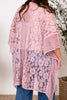 Floral Lace Textured Kimono (S-L)