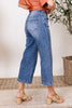 Risen - High Rise Front Seam Detailed Wide Leg Jeans (0-3XL)