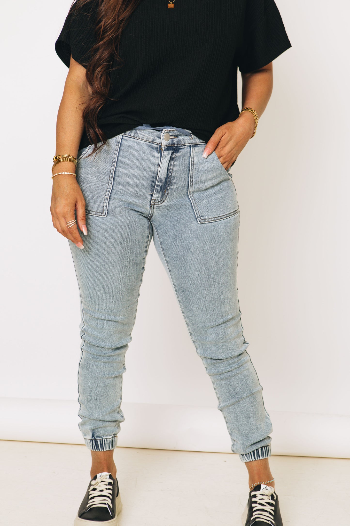 Risen - STRETCHY Mid-Rise Jogger Skinny Jeans (1-15)